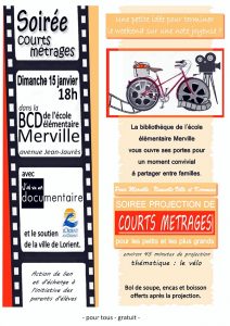 Soirée "courts-métrages" à Merville @ Ecole élémentaire de Merville | Lorient | France
